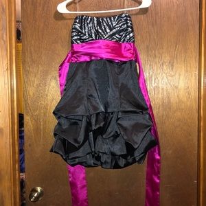 Zebra and Hot Pink Homecoming Dress